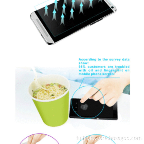 0.2mm 0.33mm round angle 2.5D curved edge tempered-glass screen protector for HTC ONE M7